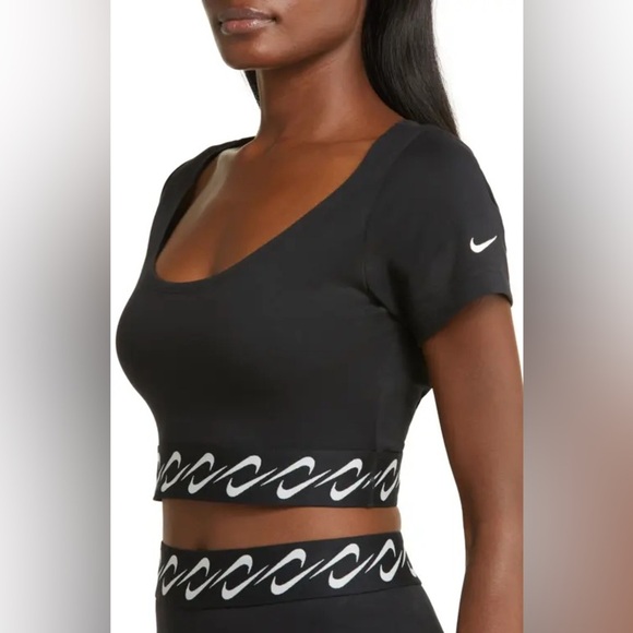 Nike Tops - 2pcs. Nike Black and White Logo Crop Top and Leggings